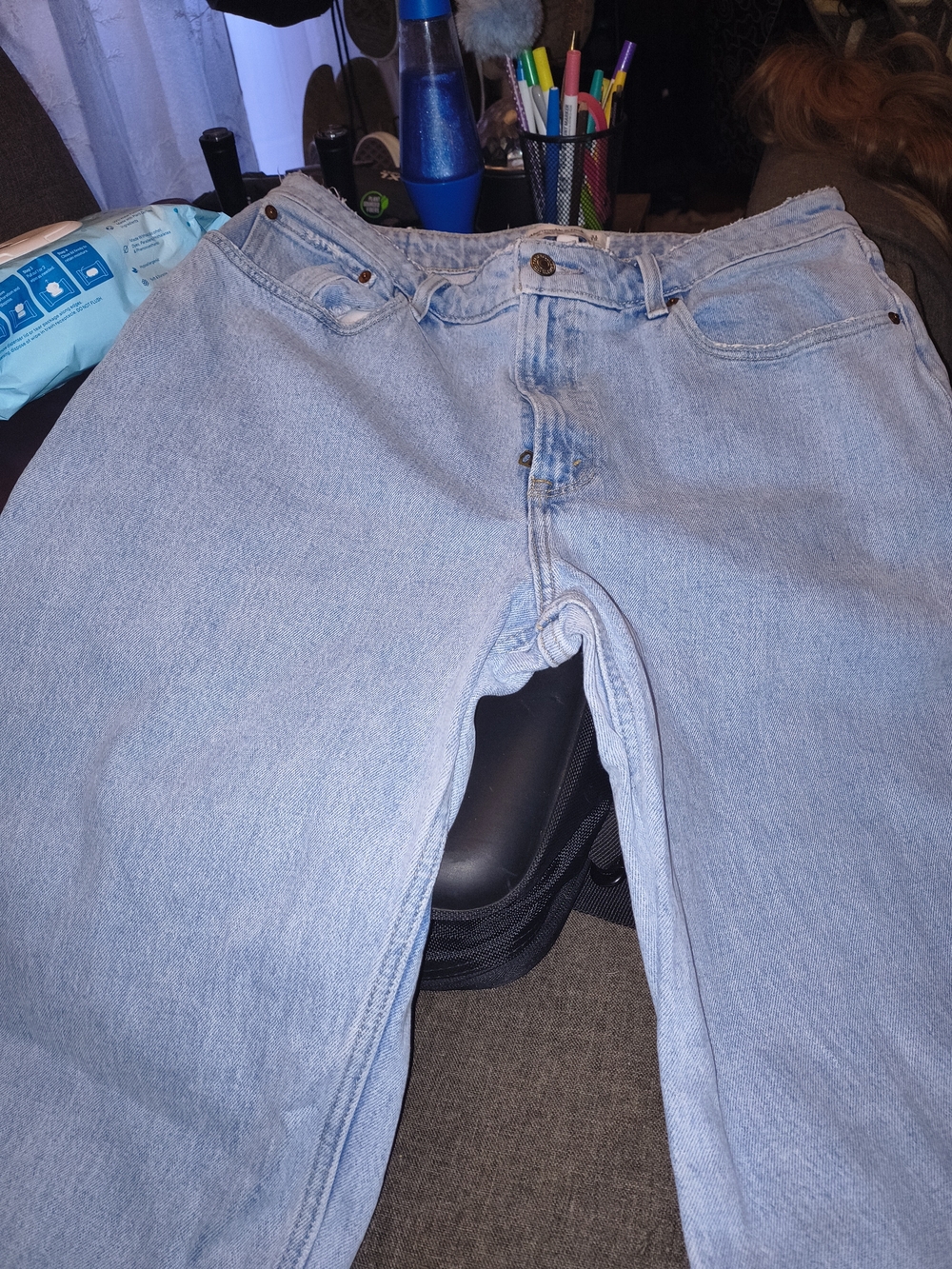 Abercrombie & Fitch Light Blue Relaxed Fit Men's Jeans